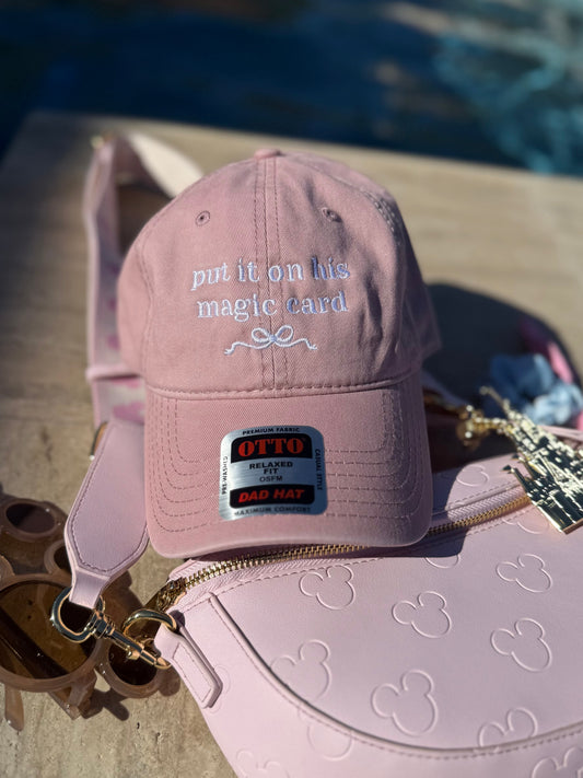 Put it on his Magic Card Embroidered Cap | Minimalist Park Day Outfit