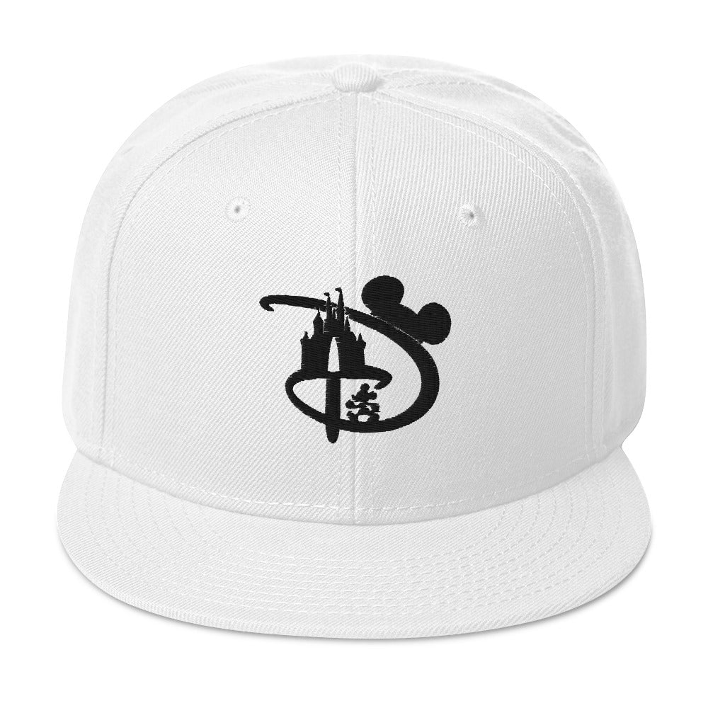 Modern "D" Themepark Flatbill Snapback Cap Hat- FL