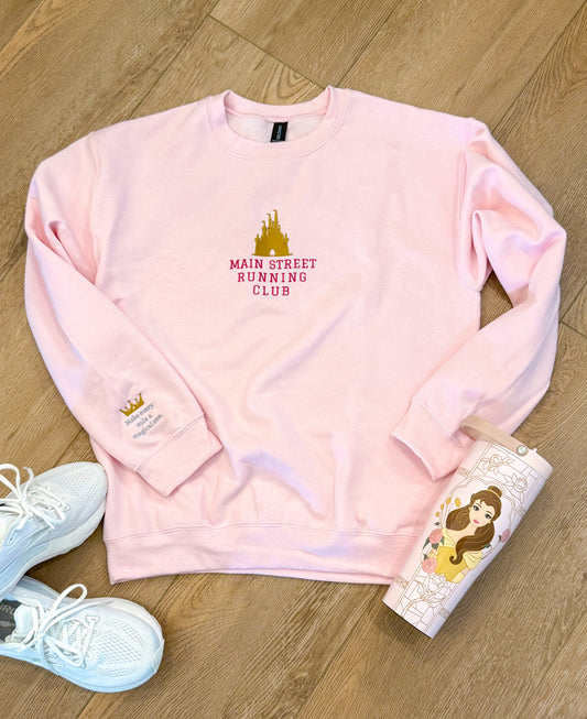 Main Street Running Club™ Unisex Sweatshirt – Castle Embroidery, Marathoner