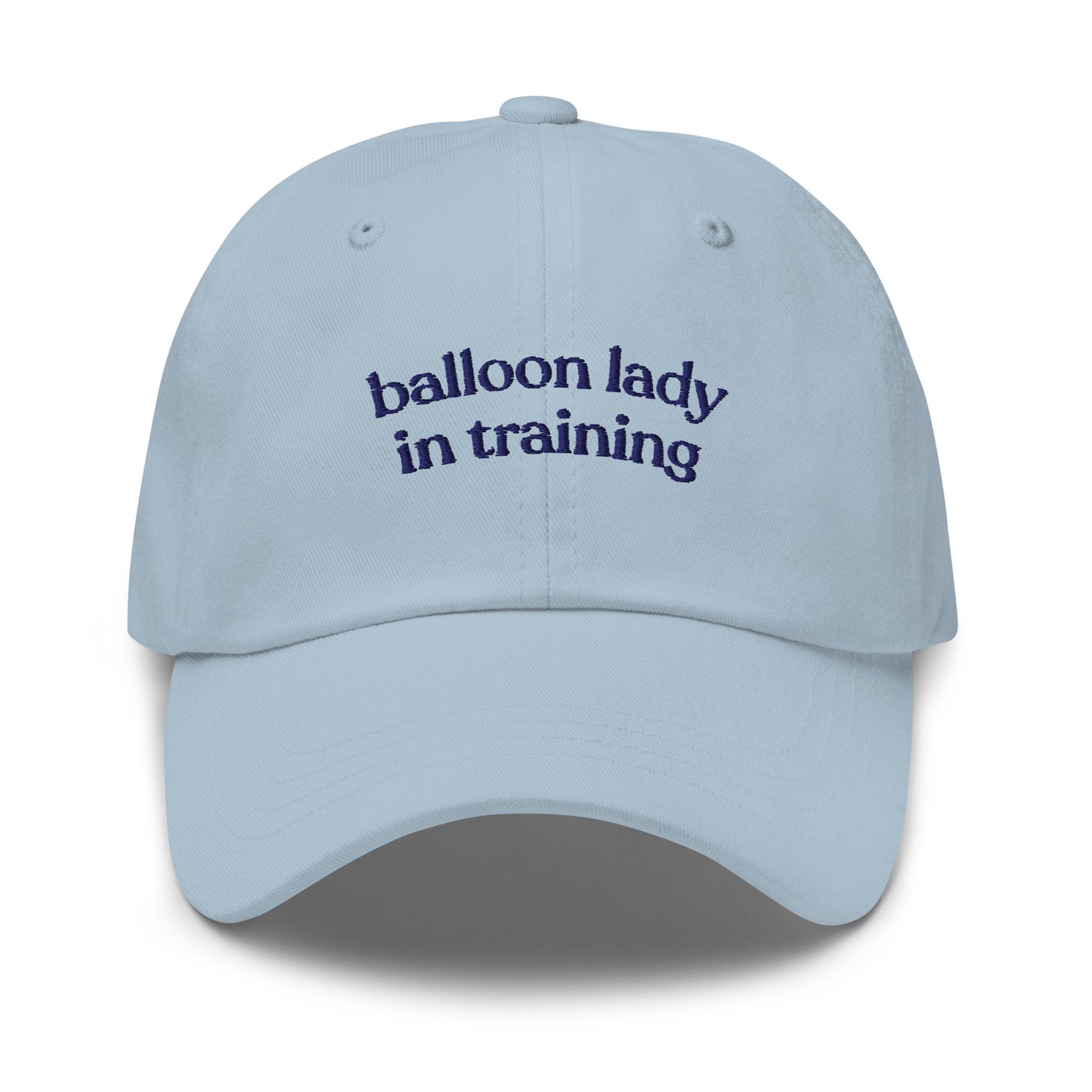 Balloon Lady in Training Embroidered Cap | Side Detail | Marathon Runner Accessory