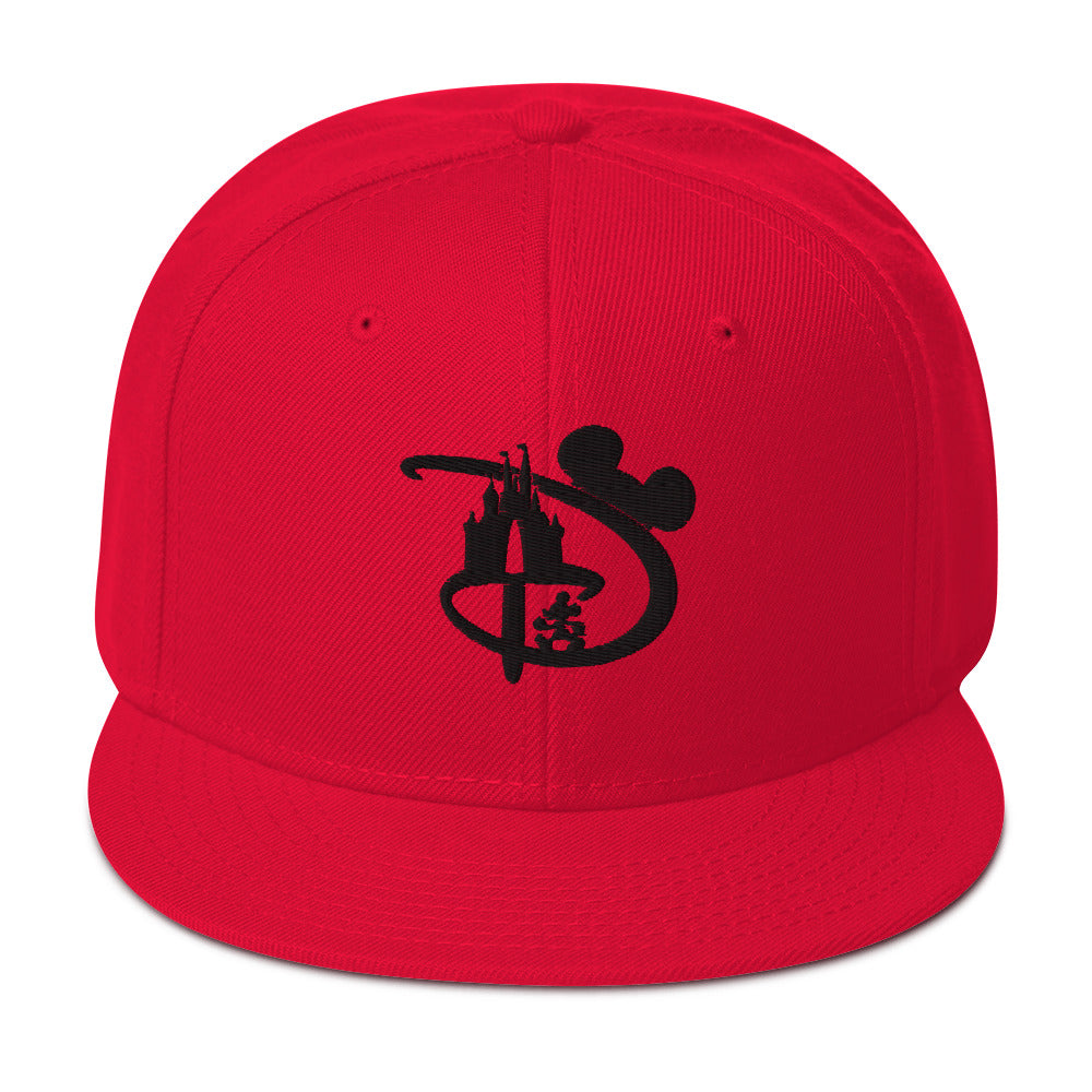 Modern "D" Themepark Flatbill Snapback Cap Hat- FL
